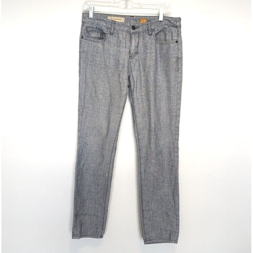 Pilcro Jeans Womens Size 28 Blue Colorful Confetti Cropped Speckled Casual